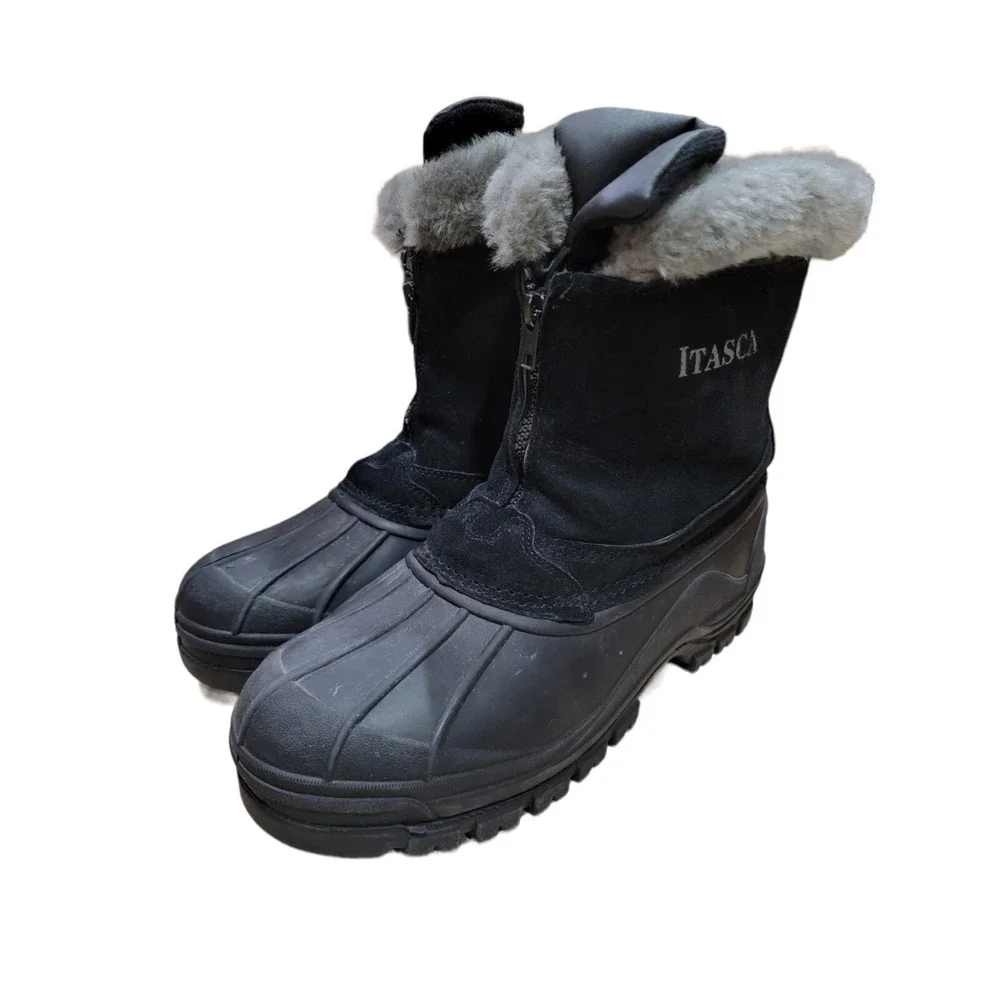 Itasca Tahoe Women's Black Thermolite Waterproof Winter Snow Rain Boots‎ Size 9